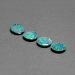  ct natürliche mehrfarbiger Opal-Dublette-Edelsteine, Oval Schliff, Lichtundurchlässig