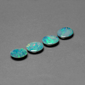  ct natürliche mehrfarbiger Opal-Dublette-Edelsteine, Oval Schliff, Lichtundurchlässig