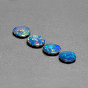  ct natürliche mehrfarbiger Opal-Dublette-Edelsteine, Oval Schliff, Lichtundurchlässig