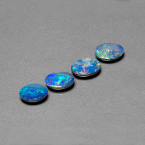  ct natürliche mehrfarbiger Opal-Dublette-Edelsteine, Oval Schliff, Lichtundurchlässig