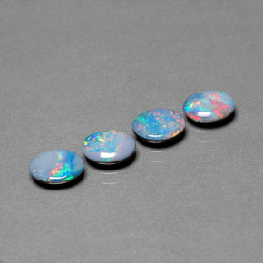  ct natürliche mehrfarbiger Opal-Dublette-Edelsteine, Oval Schliff, Lichtundurchlässig