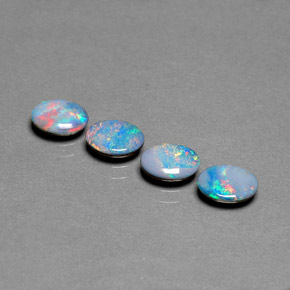  ct natürliche mehrfarbiger Opal-Dublette-Edelsteine, Oval Schliff, Lichtundurchlässig