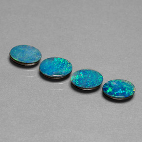  ct natürliche mehrfarbiger Opal-Dublette-Edelsteine, Oval Schliff, Lichtundurchlässig