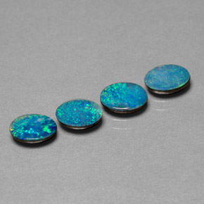  ct natürliche mehrfarbiger Opal-Dublette-Edelsteine, Oval Schliff, Lichtundurchlässig
