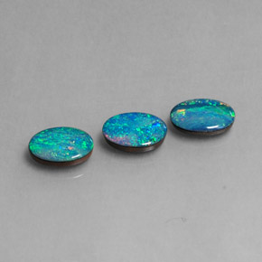  ct natürliche mehrfarbiger Opal-Dublette-Edelsteine, Oval Schliff, Lichtundurchlässig