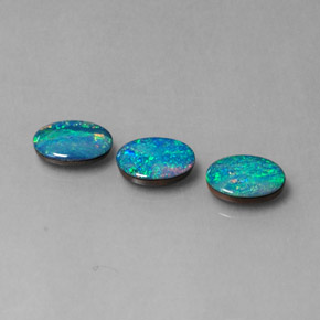  ct natürliche mehrfarbiger Opal-Dublette-Edelsteine, Oval Schliff, Lichtundurchlässig