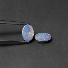  ct natürliche mehrfarbiger Opal-Dublette-Edelsteine, Oval Schliff, Lichtundurchlässig