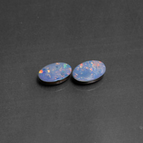  ct natürliche mehrfarbiger Opal-Dublette-Edelsteine, Oval Schliff, Lichtundurchlässig