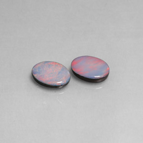  ct natürliche mehrfarbiger Opal-Dublette-Edelsteine, Oval Schliff, Lichtundurchlässig
