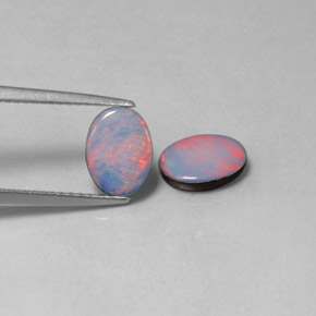  ct natürliche mehrfarbiger Opal-Dublette-Edelsteine, Oval Schliff, Lichtundurchlässig