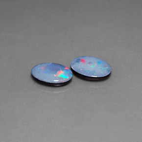  ct natürliche mehrfarbiger Opal-Dublette-Edelsteine, Oval Schliff, Lichtundurchlässig