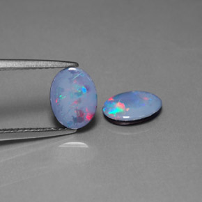  ct natürliche mehrfarbiger Opal-Dublette-Edelsteine, Oval Schliff, Lichtundurchlässig