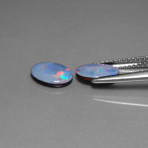  ct natürliche mehrfarbiger Opal-Dublette-Edelsteine, Oval Schliff, Lichtundurchlässig
