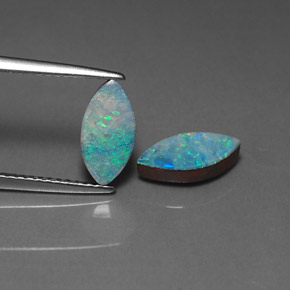  ct natürliche mehrfarbiger Opal-Dublette-Edelsteine, Marquise, Lichtundurchlässig