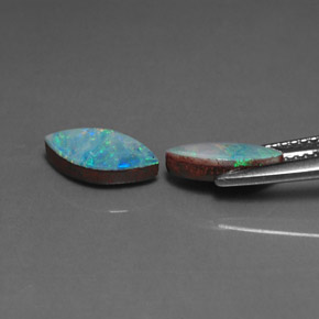  ct natürliche mehrfarbiger Opal-Dublette-Edelsteine, Marquise, Lichtundurchlässig