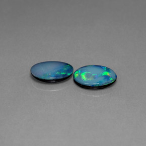  ct natürliche mehrfarbiger Opal-Dublette-Edelsteine, Oval Schliff, Lichtundurchlässig