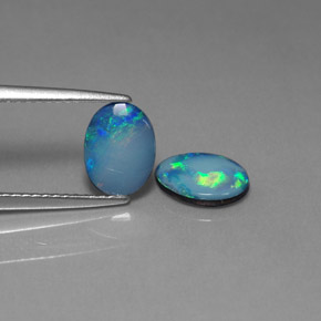  ct natürliche mehrfarbiger Opal-Dublette-Edelsteine, Oval Schliff, Lichtundurchlässig