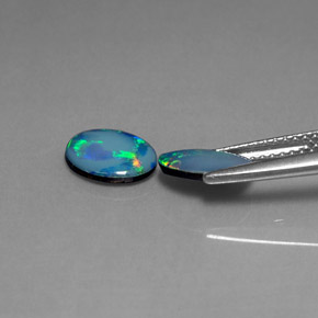  ct natürliche mehrfarbiger Opal-Dublette-Edelsteine, Oval Schliff, Lichtundurchlässig