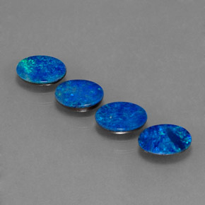  ct natürliche mehrfarbiger Opal-Dublette-Edelsteine, Oval Schliff, Lichtundurchlässig