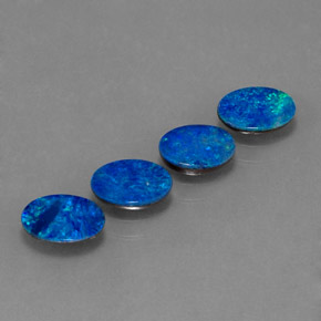 ct natürliche mehrfarbiger Opal-Dublette-Edelsteine, Oval Schliff, Lichtundurchlässig