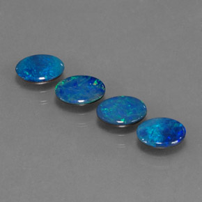  ct natürliche mehrfarbiger Opal-Dublette-Edelsteine, Oval Schliff, Lichtundurchlässig