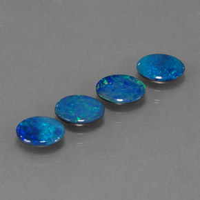  ct natürliche mehrfarbiger Opal-Dublette-Edelsteine, Oval Schliff, Lichtundurchlässig