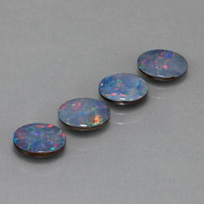  ct natürliche mehrfarbiger Opal-Dublette-Edelsteine, Oval Schliff, Lichtundurchlässig