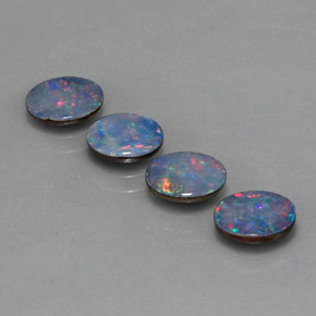  ct natürliche mehrfarbiger Opal-Dublette-Edelsteine, Oval Schliff, Lichtundurchlässig