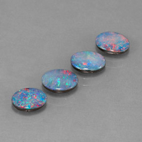  ct natürliche mehrfarbiger Opal-Dublette-Edelsteine, Oval Schliff, Lichtundurchlässig