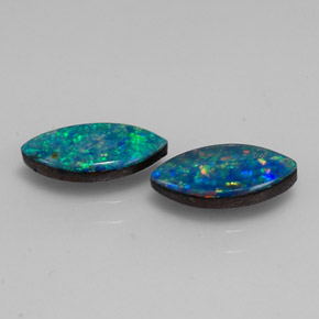  ct natürliche mehrfarbiger Opal-Dublette-Edelsteine, Marquise, Lichtundurchlässig