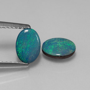  ct natürliche mehrfarbiger Opal-Dublette-Edelsteine, Oval Schliff, Lichtundurchlässig