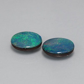  ct natürliche mehrfarbiger Opal-Dublette-Edelsteine, Oval Schliff, Lichtundurchlässig