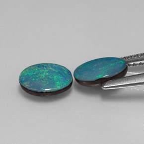  ct natürliche mehrfarbiger Opal-Dublette-Edelsteine, Oval Schliff, Lichtundurchlässig