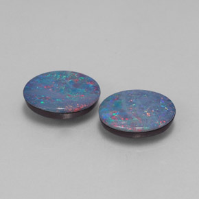  ct natürliche mehrfarbiger Opal-Dublette-Edelsteine, Oval Schliff, Lichtundurchlässig