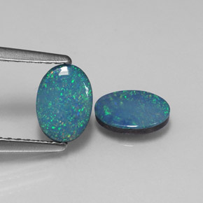  ct natürliche mehrfarbiger Opal-Dublette-Edelsteine, Oval Schliff, Lichtundurchlässig