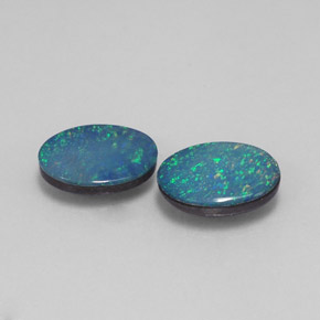  ct natürliche mehrfarbiger Opal-Dublette-Edelsteine, Oval Schliff, Lichtundurchlässig