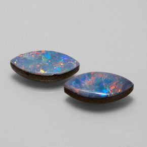  ct natürliche mehrfarbiger Opal-Dublette-Edelsteine, Marquise, Lichtundurchlässig