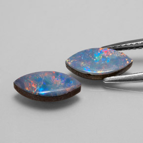 ct natürliche mehrfarbiger Opal-Dublette-Edelsteine, Marquise, Lichtundurchlässig