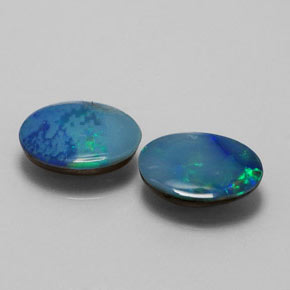  ct natürliche mehrfarbiger Opal-Dublette-Edelsteine, Oval Schliff, Lichtundurchlässig