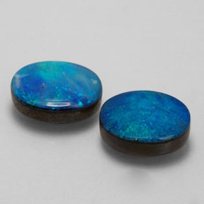 ct natürliche mehrfarbiger Opal-Dublette-Edelsteine, Oval Schliff, Lichtundurchlässig