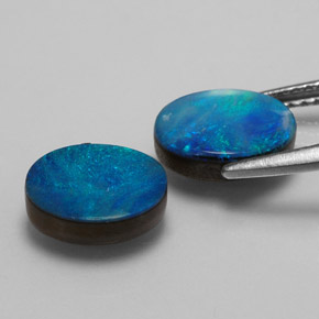  ct natürliche mehrfarbiger Opal-Dublette-Edelsteine, Oval Schliff, Lichtundurchlässig