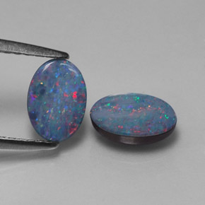 ct natürliche mehrfarbiger Opal-Dublette-Edelsteine, Oval Schliff, Lichtundurchlässig