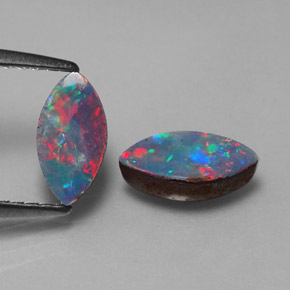  ct natürliche mehrfarbiger Opal-Dublette-Edelsteine, Marquise, Lichtundurchlässig