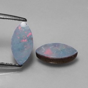  ct natürliche mehrfarbiger Opal-Dublette-Edelsteine, Marquise, Lichtundurchlässig