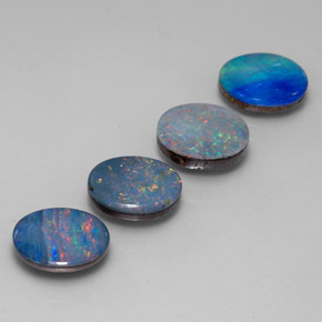  ct natürliche mehrfarbiger Opal-Dublette-Edelsteine, Oval Schliff, Lichtundurchlässig