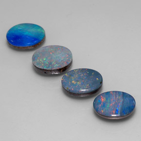  ct natürliche mehrfarbiger Opal-Dublette-Edelsteine, Oval Schliff, Lichtundurchlässig
