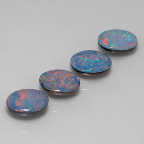  ct natürliche mehrfarbiger Opal-Dublette-Edelsteine, Oval Schliff, Lichtundurchlässig