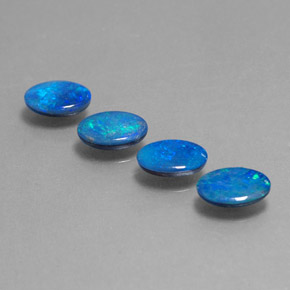  ct natürliche mehrfarbiger Opal-Dublette-Edelsteine, Oval Schliff, Lichtundurchlässig