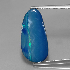 4,42 ctw natürlicher mehrfarbiger Opal-Dublette, Fantasieschliff, Lichtundurchlässig