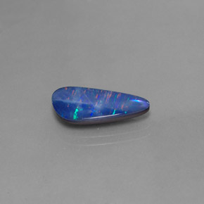 2,95 ctw natürlicher mehrfarbiger Opal-Dublette, Fantasieschliff, Lichtundurchlässig